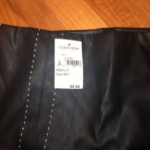 Black leather skirt